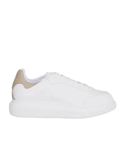 Alexander Mcqueen Oversized Leather Sneakers Rubber Sole In White