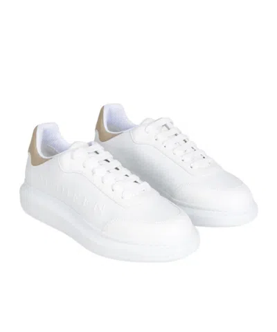Alexander Mcqueen Oversized Leather Sneakers Rubber Sole In White