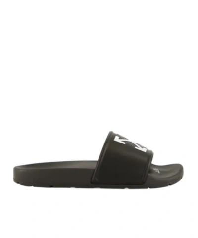 Off-white Arrow Open Toe Slip-on Slides In Black
