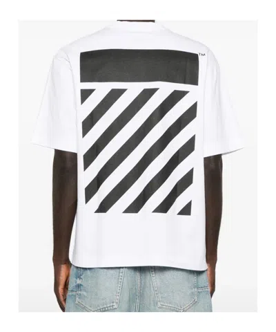 Off-white White Gregory Shimada Edition Diagonal Skate T-shirt In White