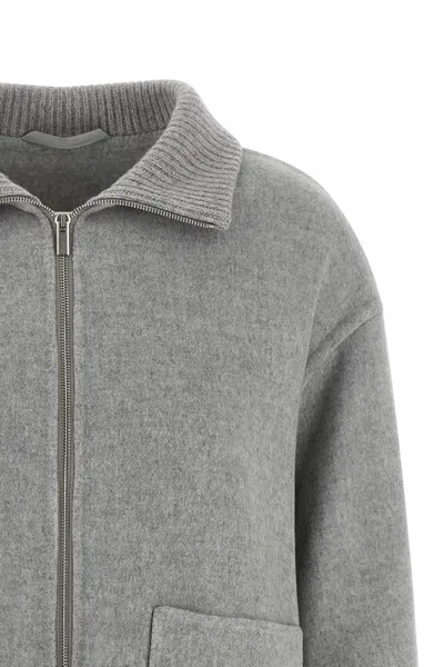 Peserico Double Cloth Jacket In Gray
