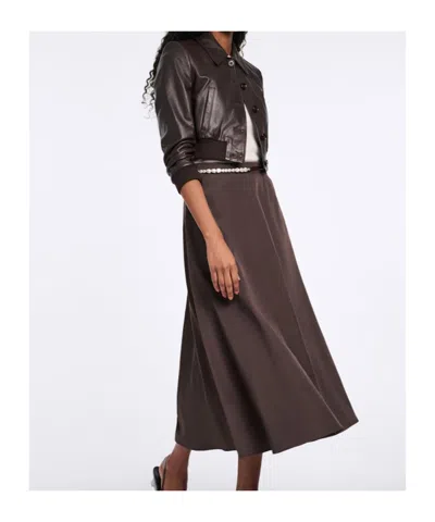 Dorothee Schumacher Sleek Statement Cropped Leather Jacket In Animal Print