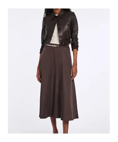 Dorothee Schumacher Sleek Statement Cropped Leather Jacket In Animal Print