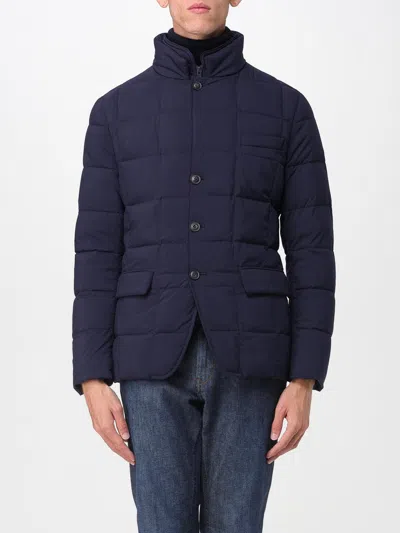 Fay Double-front Quilted Jacket With Water-repellent Finish In Blue