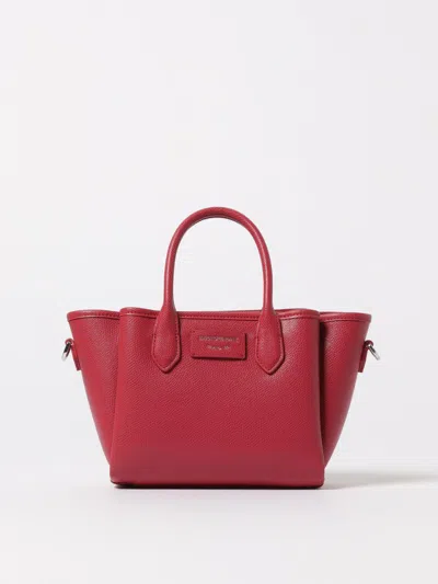 Emporio Armani Top-handle Leather Satchel In Red