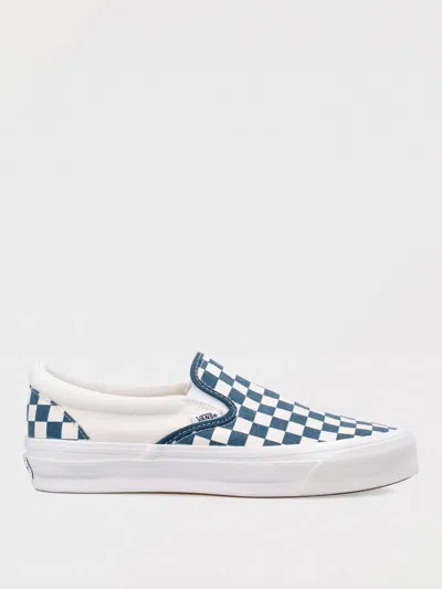 Vans Men's Classic Slip-on Checkerboard In Blue In White