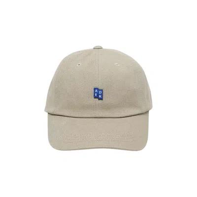 Pre-owned Ader Error Logo Appliqué Denim Cap 'oatmeal' | Cream | Men's Size M In White