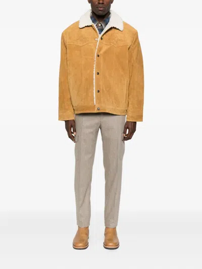 Levi's Suede Jacket With Shearling Collar Levis In Brown