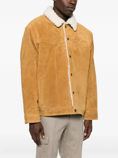 Levi's Suede Jacket With Shearling Collar Levis In Brown