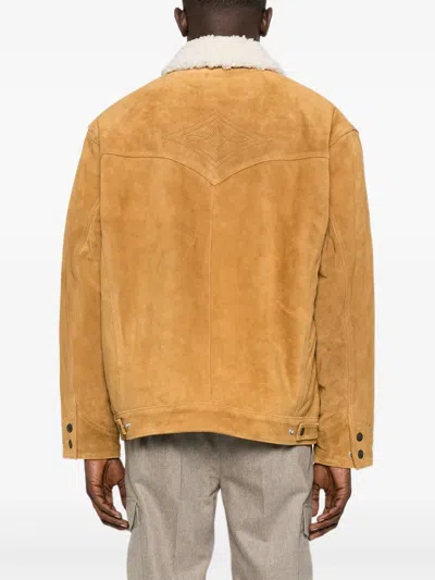 Levi's Suede Jacket With Shearling Collar Levis In Brown