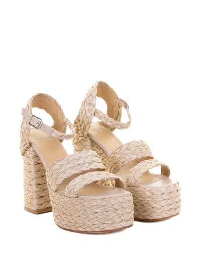 FRESA 拉菲草厚底凉鞋