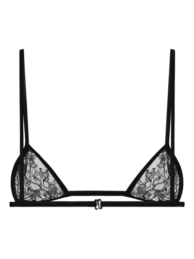 Dolce & Gabbana Micro Lace Bra In Black