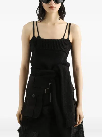 Dolce & Gabbana Wool-blend Tank Top In Black