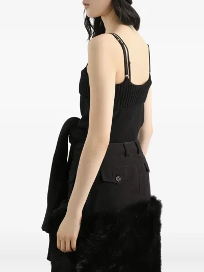 Dolce & Gabbana Wool-blend Tank Top In Black