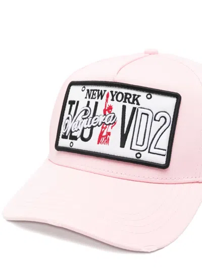 Dsquared2 New York-patch Baseball Cap In Pink