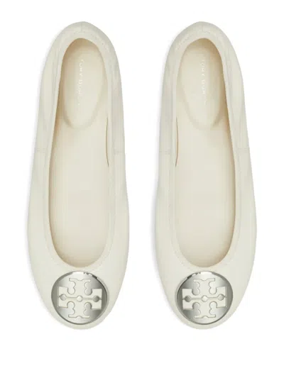 Tory Burch Leather Ballet Flats With Toe Embellishment In Multi