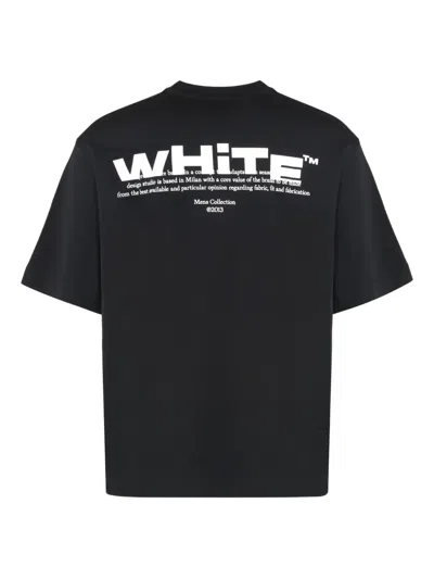 Off-white Cotton Crew-neck T-shirt In Black