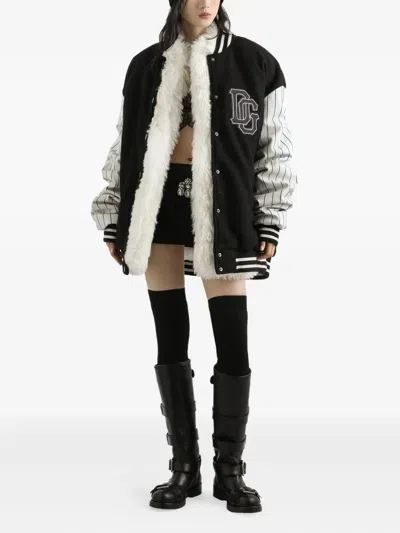 Dolce & Gabbana Black Bow-embellished Satin Mini Skirt In Black