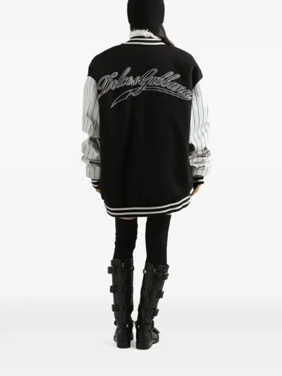 Dolce & Gabbana Black Bow-embellished Satin Mini Skirt In Black