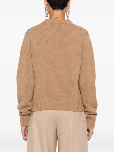 Moncler Womens Wool Sweater In Brown