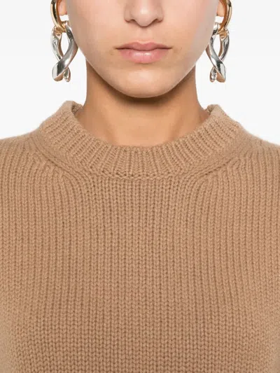 Moncler Womens Wool Sweater In Brown