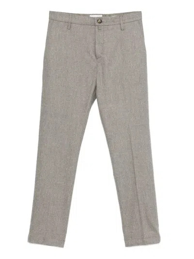 Jacob Cohen Mélange-effect Wool Trousers In Gray