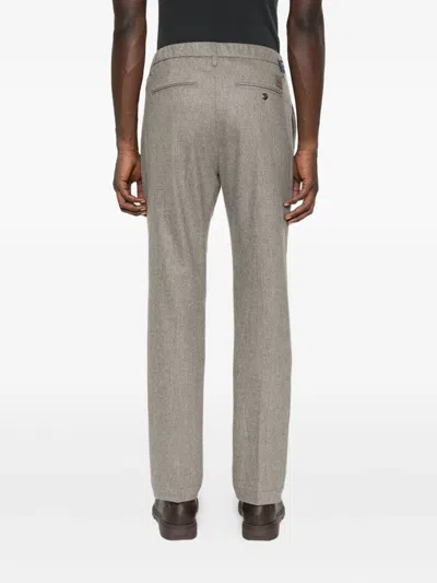 Jacob Cohen Mélange-effect Wool Trousers In Gray
