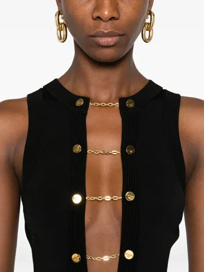 Elisabetta Franchi Chain-embellished Bodysuit In Multi