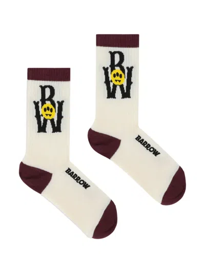 LOGO细节罗纹针织袜