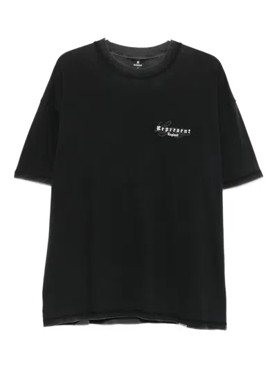 Represent T-shirt England Legacy Oversize In Cotone Nero Uomo In Black