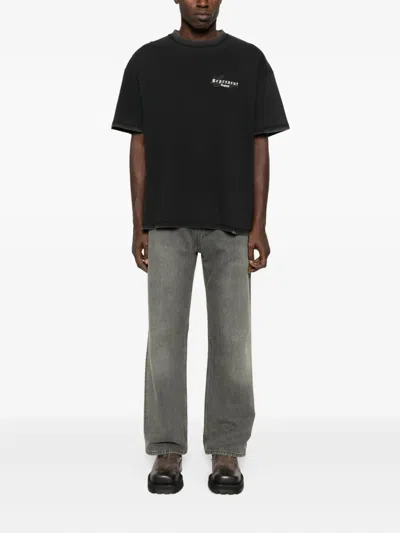 Represent T-shirt England Legacy Oversize In Cotone Nero Uomo In Black