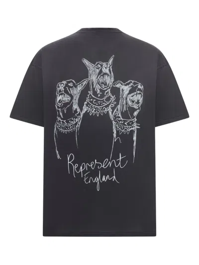 Represent Hand Drawn Thoroughbred T-shirt In Black