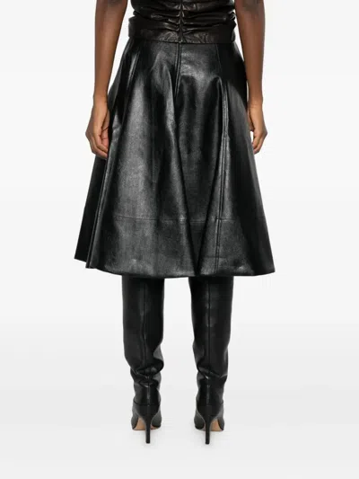 Thelaurent Flared Skirt In Black