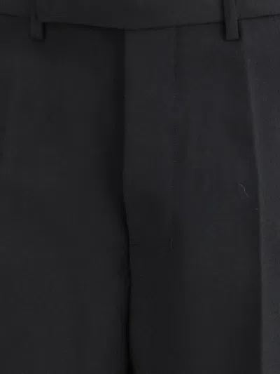 Rick Owens Tailored Geth Wide Leg Virgin Wool Pants In Black