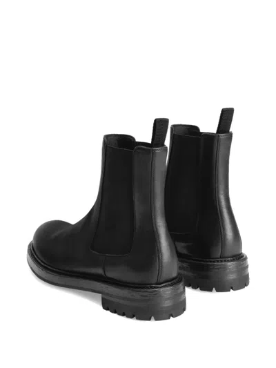 Dolce & Gabbana Chunky Sole Round Toe Ankle Boots In Black