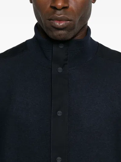 Herno Press-stud Bomber Jacket In Blue