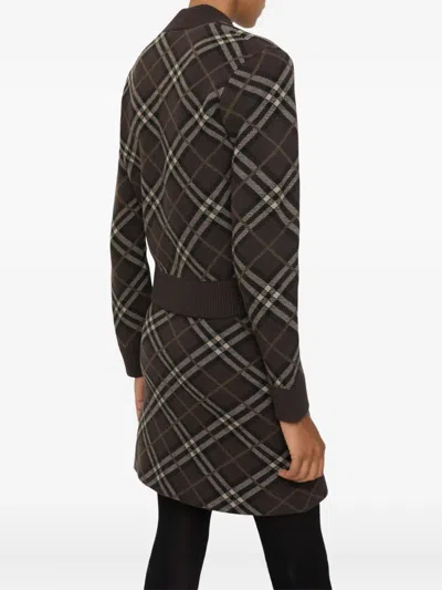 Burberry Womens Knitwear Top All Over Pattern In Brown