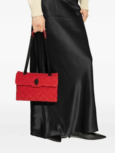 Kurt Geiger Kensington Quilted Leather Cross Body Bag In Red