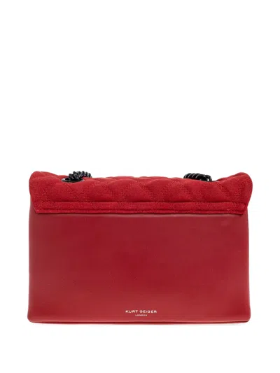 Kurt Geiger Kensington Quilted Leather Cross Body Bag In Red