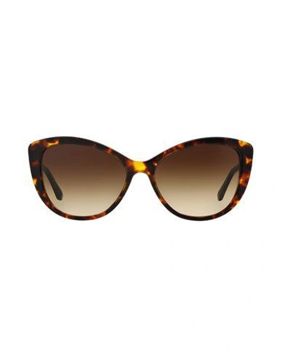 Shop Versace Sunglasses In Dark Brown