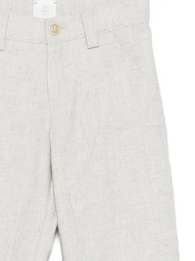 Eleventy Linen Trousers In White
