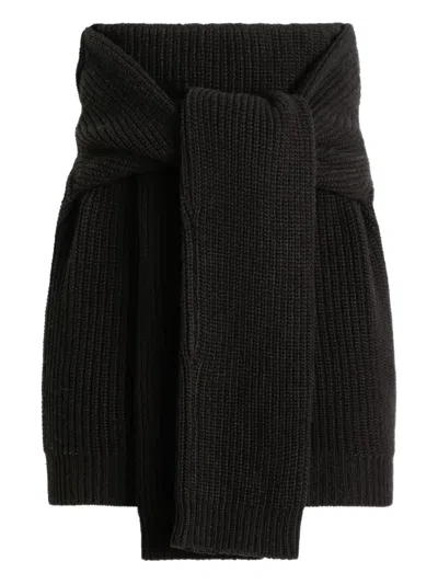 Dolce & Gabbana Virgin Wool Mini Skirt In Black