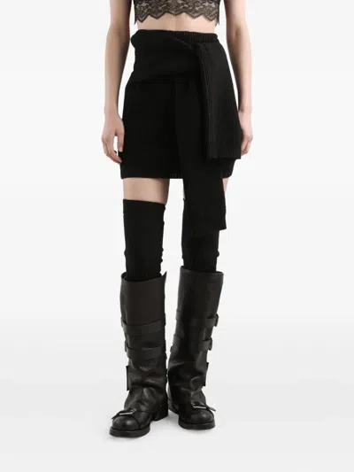 Dolce & Gabbana Virgin Wool Mini Skirt In Black