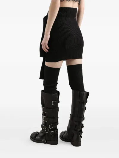 Dolce & Gabbana Virgin Wool Mini Skirt In Black