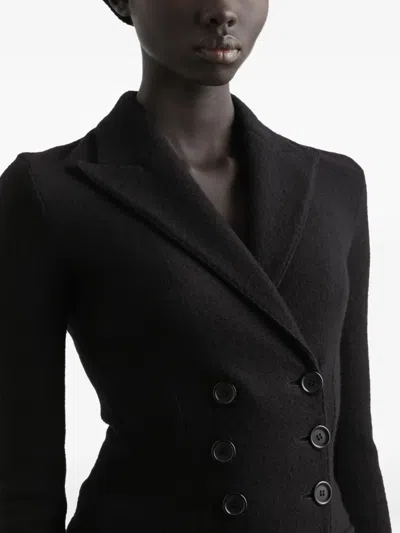 Dolce & Gabbana Tailored Wool Double-breasted Jacket In Black