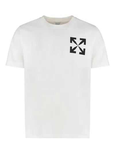 Off-white Slim Fit Single Arrow Cotton Graphic T-shirt