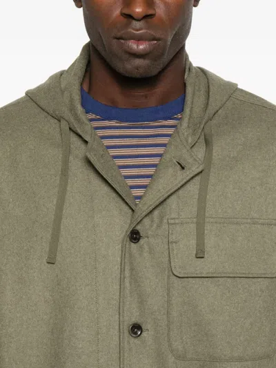C.p. Company Flap-pocket Hooded Jacket In Green