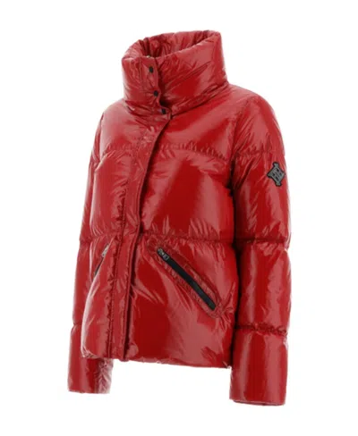 Herno Funnel-neck Puffer Jacket In Red