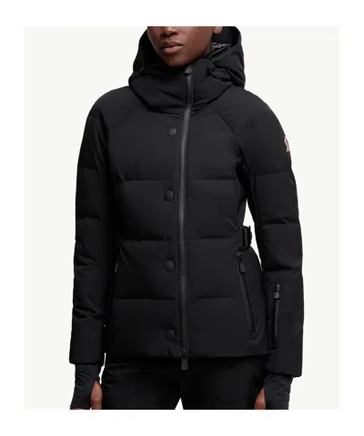 Moncler Grenoble Black Stretch Nylon Guyane Down Jacket In Black