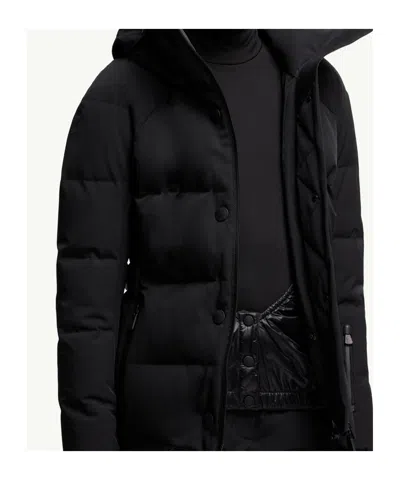 Moncler Grenoble Black Stretch Nylon Guyane Down Jacket In Black